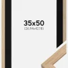 Ramme Oak Wood 35x50 cm - Passepartout Sort 11x17 inches
