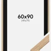 Ramme Oak Wood 60x90 cm - Passepartout Sort 50x80 cm