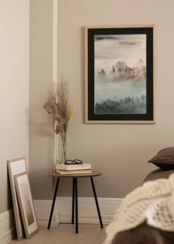 Ramme Oak Wood 28x35 cm - Passepartout Sort 8x10 inches