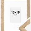 Ramme Oak Wood 13x18 cm - Passepartout Hvid 7x10 cm