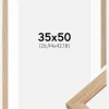 Ramme Oak Wood 35x50 cm - Passepartout Hvid 11x17 inches