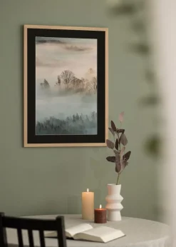 Ramme Oak Wood 70x80 cm - Passepartout Sort 60x70 cm