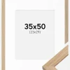 Ramme Oak Wood 35x50 cm - Passepartout Hvid 24x30 cm