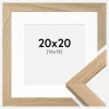 Ramme Oak Wood 20x20 cm - Passepartout Hvid 15x15 cm