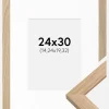 Ramme Oak Wood 24x30 cm - Passepartout Hvid 6x8 inches