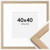 Ramme Oak Wood 40x40 cm - Passepartout Hvid 25x25 cm