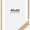 Ramme Oak Wood 40x60 cm - Passepartout Hvid 32,9x48,3 cm (A3+)