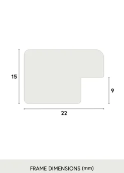 Ramme Oak Wood 45x60 cm - Passepartout Hvid 30x45 cm