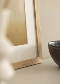 Ramme Oak Wood 40x50 cm - Passepartout Hvid 12x16 inches