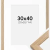 Ramme Oak Wood 30x40 cm - Passepartout Hvid 21x29,7 cm (A4)
