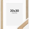 Ramme Oak Wood 20x30 cm - Passepartout Hvid 15x21 cm (A5)