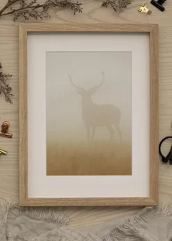 Ramme Oak Wood 60x80 cm - Passepartout Hvid 50x65 cm