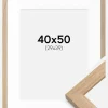 Ramme Oak Wood 40x50 cm - Passepartout Hvid 30x40 cm