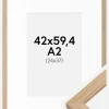 Ramme Oak Wood 42x59,4 cm (A2) - Passepartout Hvid 25x38 cm