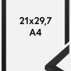 Ramme Oban Akrylglas Sort 21x29.7 cm (A4)