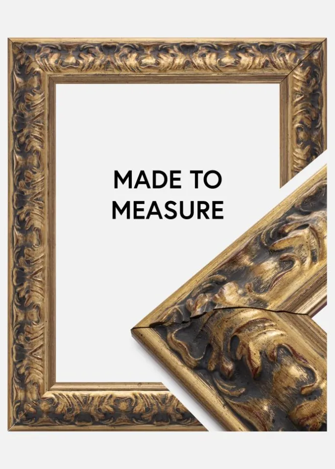 Ramme Odin Guld/Rød - Valgfri Størrelse (Akrylglas)