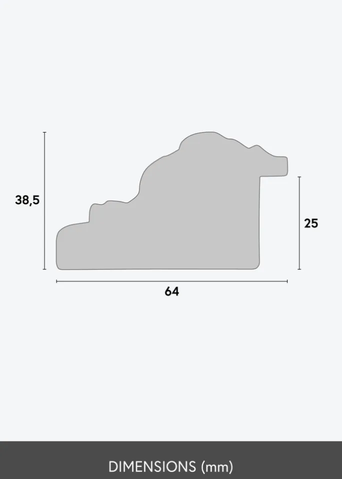 Ramme Odin Guld/Rød - Valgfri Størrelse (Akrylglas)