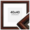 Ramme Old Retro 40x40 cm - Passepartout Hvid 10x10 inches