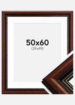 Ramme Old Retro 50x60 cm - Passepartout Hvid 40x50 cm