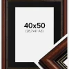 Ramme Old Retro 40x50 cm - Passepartout Sort 29,7x42 cm (A3)