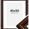 Ramme Old Retro 40x50 cm - Passepartout Hvid 29,7x42 cm (A3)