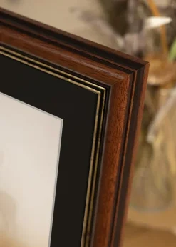 Ramme Old Retro 40x40 cm - Passepartout Sort 10x10 inches