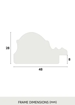 Ramme Old Retro 50x60 cm - Passepartout Sort 35x45 cm