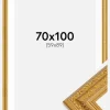 Ramme Ornate Guld 70x100 cm - Passepartout Hvid 60x90 cm