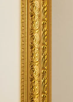 Ramme Ornate Guld 60x80 cm - Passepartout Hvid 19x28 inches