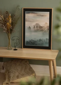 Ramme Oslo Eg 50x70 cm - Passepartout Sort 33x56 cm