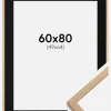 Ramme Oslo Eg 60x80 cm - Passepartout Sort 50x65 cm
