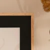 Ramme Oslo Eg 50x70 cm - Passepartout Sort 42x59,4 cm (A2)
