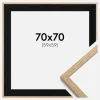 Ramme Oslo Eg 70x70 cm - Passepartout Sort 60x60 cm