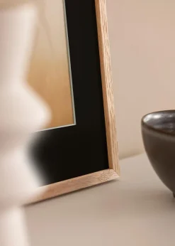 Ramme Oslo Eg 60x60 cm - Passepartout Sort 45x45 cm