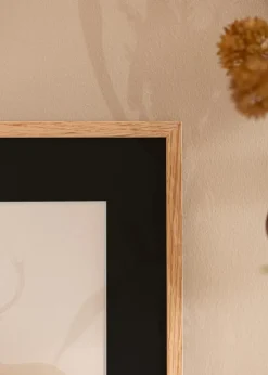 Ramme Oslo Eg 30x40 cm - Passepartout Sort 20x30 cm