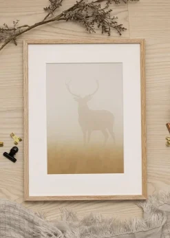 Ramme Oslo Eg 50x70 cm - Passepartout Hvid 16x24 inches