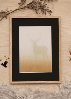 Ramme Oslo Eg 60x80 cm - Passepartout Sort 50x70 cm