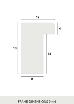 Ramme Oslo Eg 13x18 cm - Passepartout Hvid 10x12 cm
