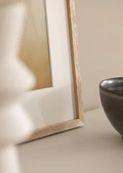 Ramme Oslo Eg 30x40 cm - Passepartout Hvid 20x28 cm