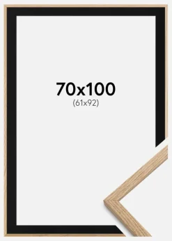 Ramme Oslo Eg 70x100 cm - Passepartout Sort 62x93 cm