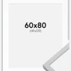 Ramme Oslo Hvid 60x80 cm - Passepartout Hvid 50x60 cm
