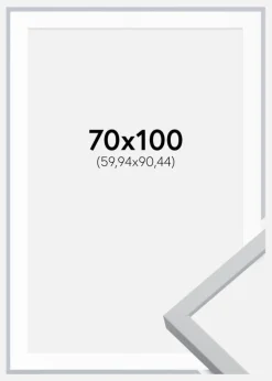 Ramme Oslo Hvid 70x100 cm - Passepartout Hvid 24x36 inches