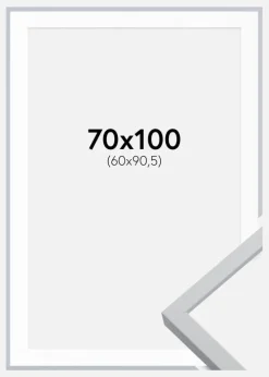 Ramme Oslo Hvid 70x100 cm - Passepartout Hvid 61x91,5 cm
