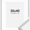 Ramme Oslo Hvid 30x40 cm - Passepartout Hvid 21x29,7 cm (A4)