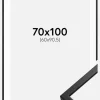 Ramme Oslo Sort 70x100 cm - Passepartout Hvid 61x91,5 cm