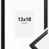 Ramme Oslo Sort 13x18 cm - Passepartout Hvid 7x10 cm