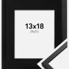 Ramme Oslo Sort 13x18 cm - Passepartout Sort 10x12 cm