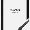 Ramme Oslo Sort 70x100 cm - Passepartout Sort 24x36 inches