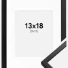 Ramme Oslo Sort 13x18 cm - Passepartout Hvid 10x12 cm