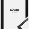 Ramme Oslo Sort 60x80 cm - Passepartout Sort 50x70 cm